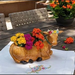 The Pioneer Woman Brown Cow Stoneware Planter